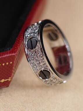 Cartier "Starry Sky" Black-Studded Ring